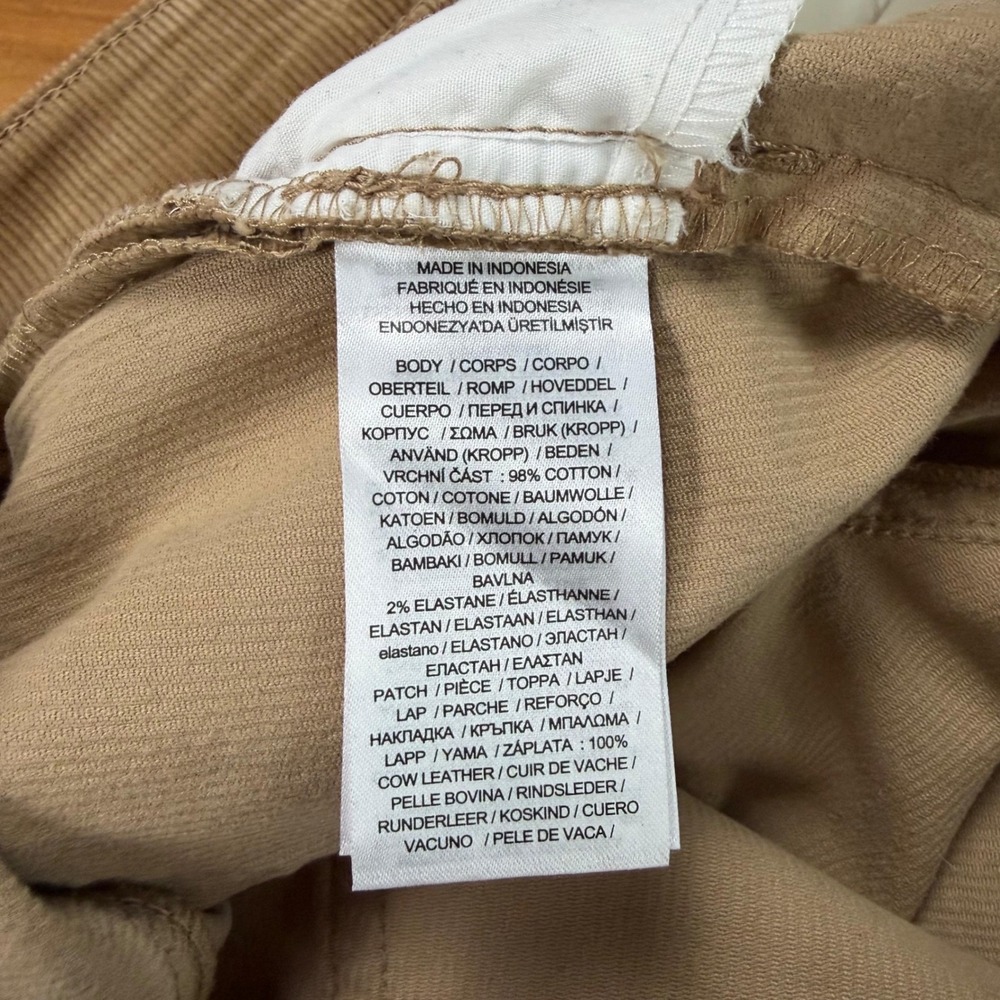 Lauren Ralph Lauren Tan Corduroy Straight Leg Pants Womens 14W Khaki Stretch - Picture 4 of 12
